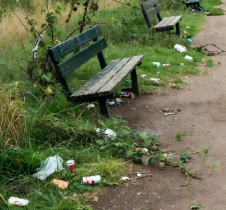 Park egy takarítás előtt és után